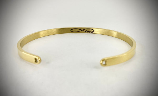 Peace Love Happiness Mantra Bangle