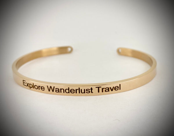 Explore Wanderlust Travel Mantra Bangle