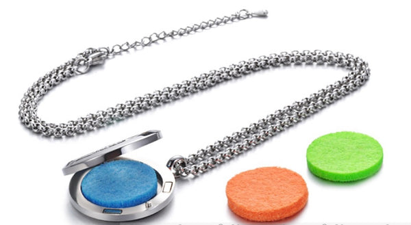 Aromatherapy Diffuser Round Locket Necklace