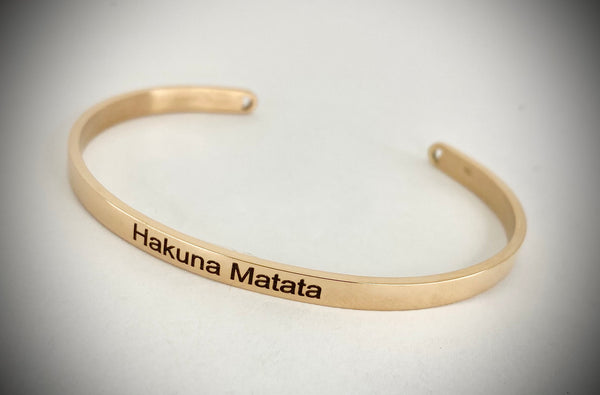 Hakuna Matata Mantra Bangle