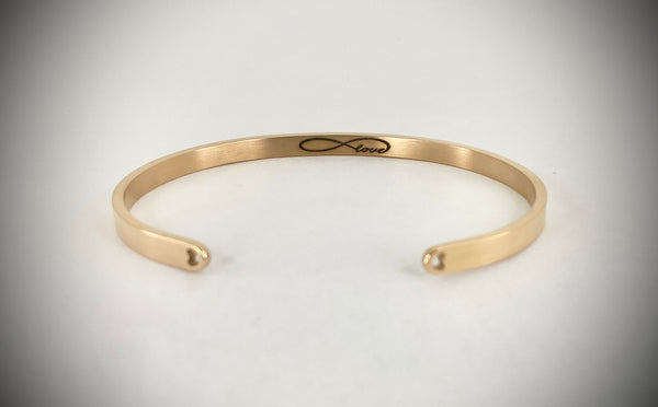 Peace Love Happiness Mantra Bangle