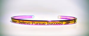 Dream Believe Pursue Succeed Mantra Bangle