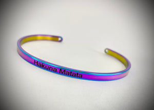 Hakuna Matata Mantra Bangle