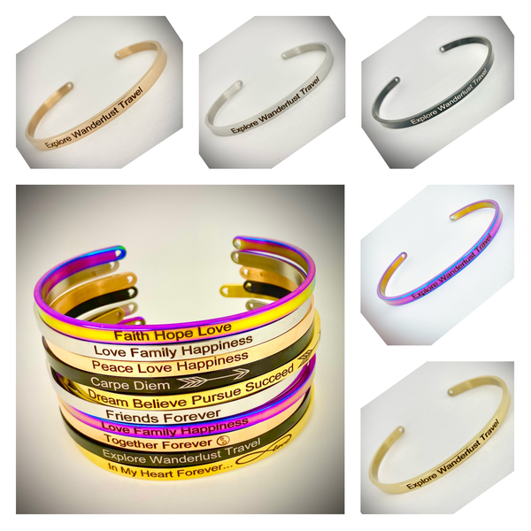 Explore Wanderlust Travel Mantra Bangle
