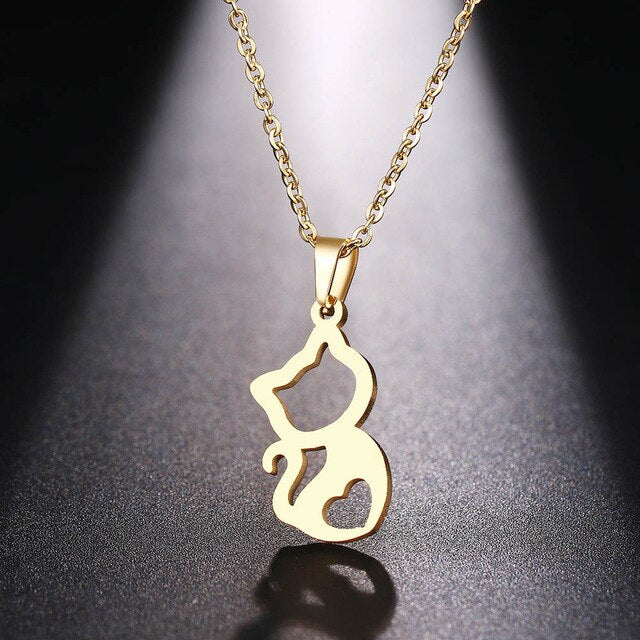 Kitten with A Heart Necklace