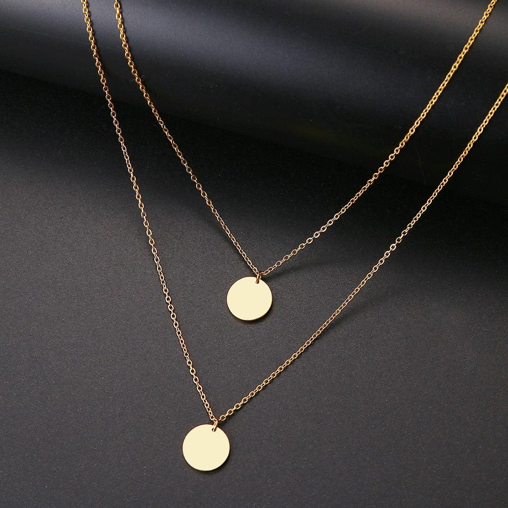 Layered Two-Circle Necklace