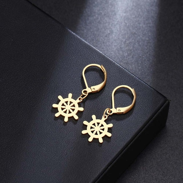 Ship Wheel Earrings