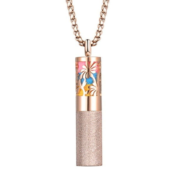 2-in-1 Use Aromatherapy Diffuser & Perfume Container Locket Necklace (Black/ Gold/ Rose Gold)