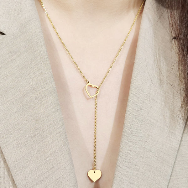 Adjustable Hearts Necklace