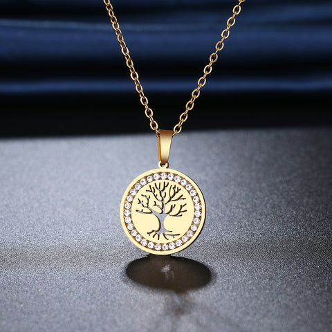 Tree of Life with Crystals Necklace
