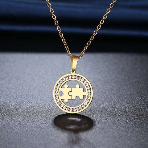Puzzle with Crystals Necklace