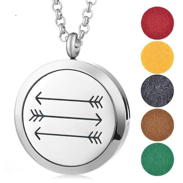 Aromatherapy Diffuser Round Locket Necklace