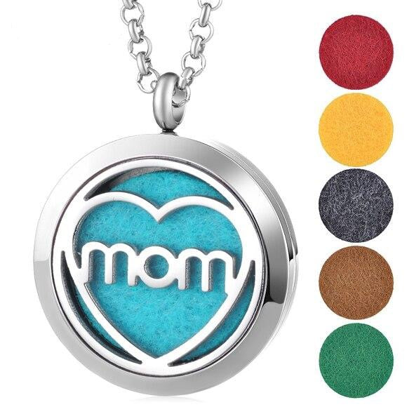 Aromatherapy Diffuser Round Locket Necklace