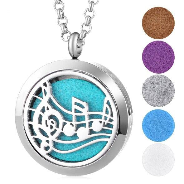 Aromatherapy Diffuser Round Locket Necklace